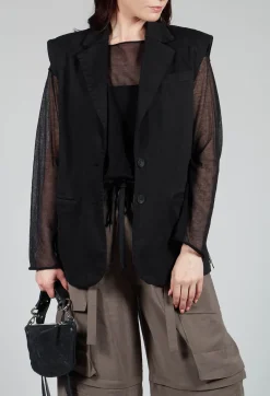 Nostra Santissima Jackets^Cotton Denim Waistcoat in Black