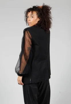 Nostra Santissima Jackets^Cotton Denim Waistcoat in Black