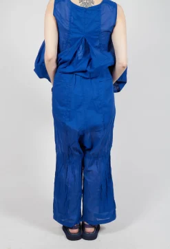 Rundholz Dip Trousers^Cotton Drop-Crotch Trousers with Pull String Waist in Royal Paper