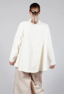 Amici Coats^Cotton Flare Button Coat in Butter