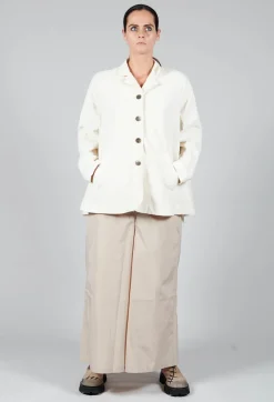 Amici Coats^Cotton Flare Button Coat in Butter
