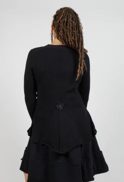 Pluslavie Knitwear^Cotton Knit in Black