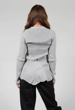Pluslavie Knitwear^Cotton Knit in Light Grey