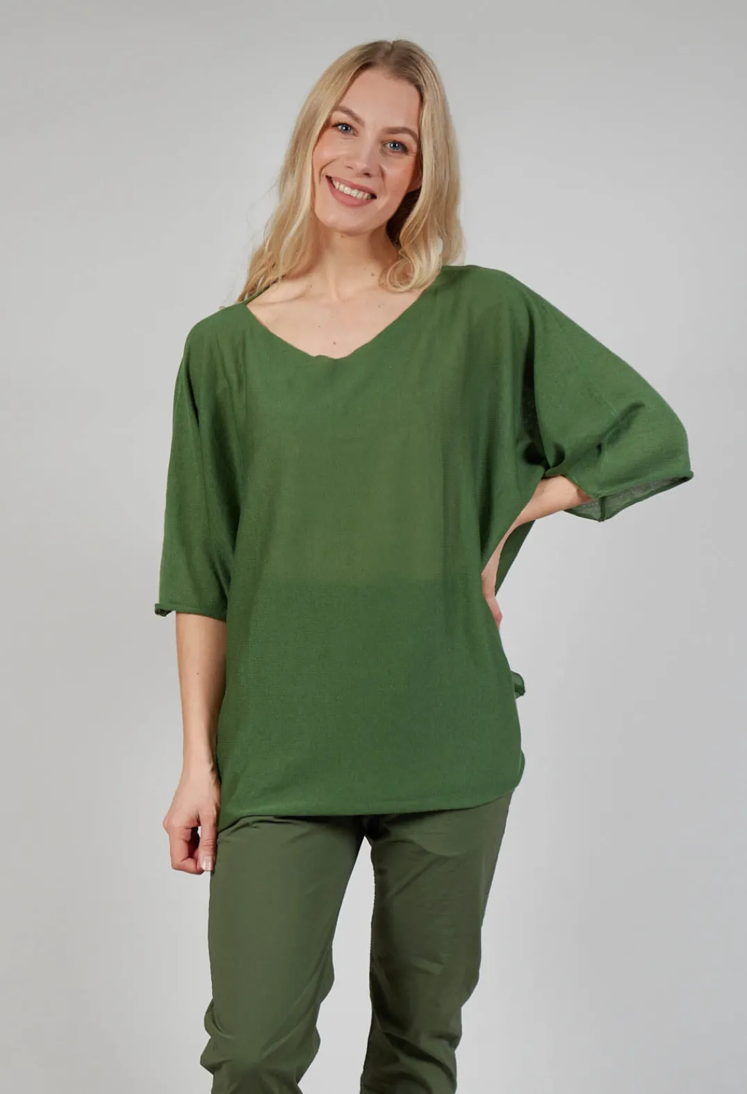 Album Di Famiglia Jumpers^Cotton Maxi Jumper in Green