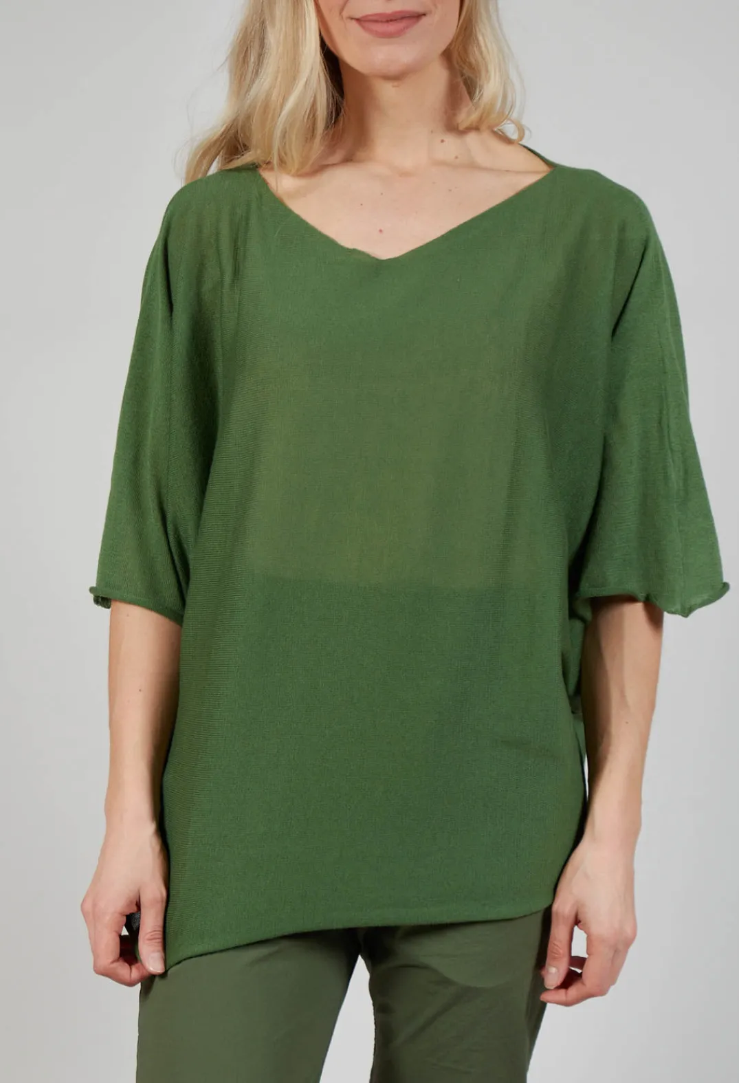 Album Di Famiglia Jumpers^Cotton Maxi Jumper in Green