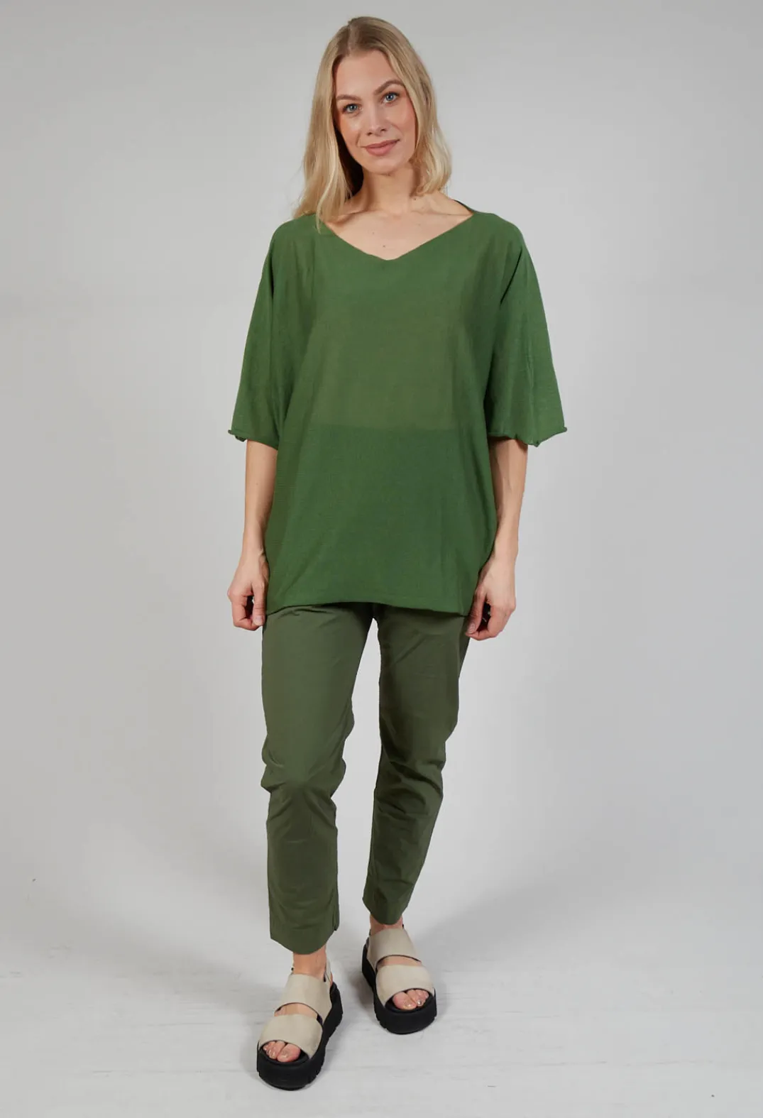 Album Di Famiglia Jumpers^Cotton Maxi Jumper in Green