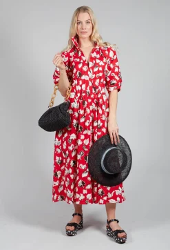 Beatrice B Dresses^Cotton Midi Dress in Squirrel