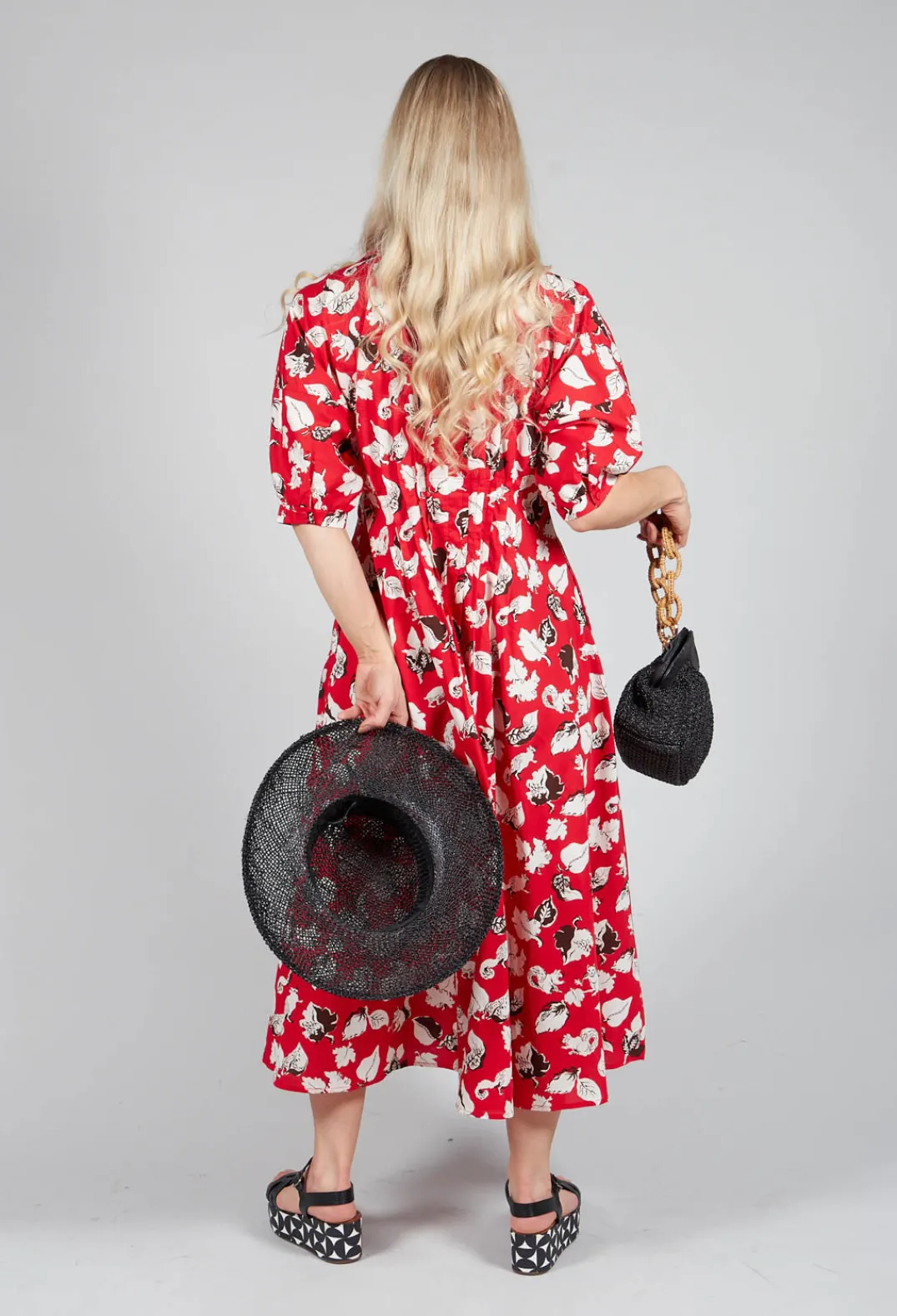 Beatrice B Dresses^Cotton Midi Dress in Squirrel