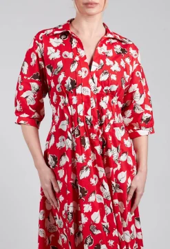 Beatrice B Dresses^Cotton Midi Dress in Squirrel
