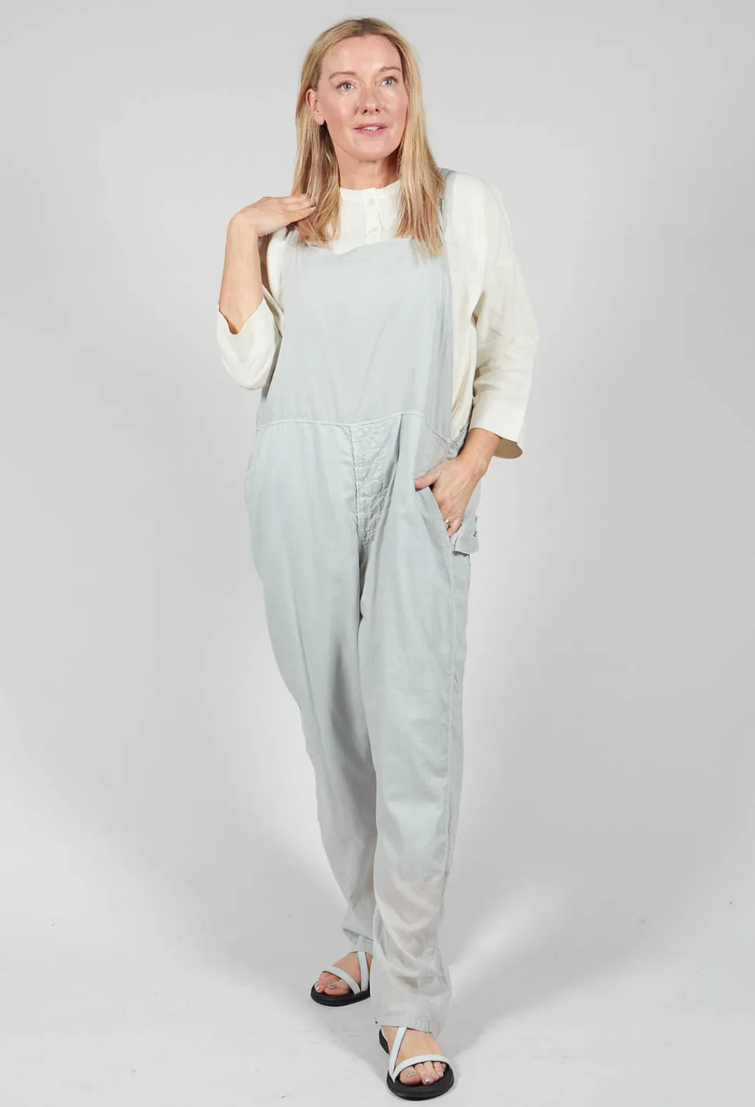 Aequamente Jumpsuits^Cotton Overalls in Ghiaccio