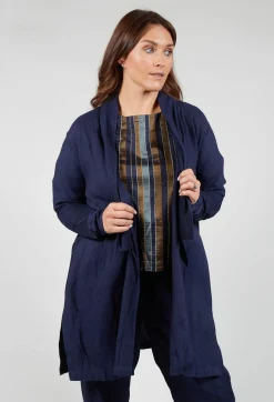 Akaaro Jackets^Cotton Pintuck Jacket in Blue
