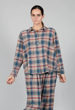 Amici Shirts & Blouses^Cotton Plaid Button Up Shirt in Sand