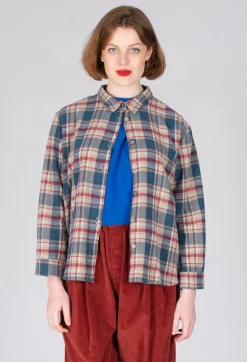 Amici Shirts & Blouses^Cotton Plaid Button Up Shirt in Sand