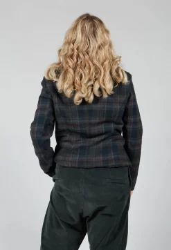 Amici Jackets^Cotton Plaid Cropped Jacket in Black
