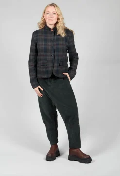 Amici Jackets^Cotton Plaid Cropped Jacket in Black