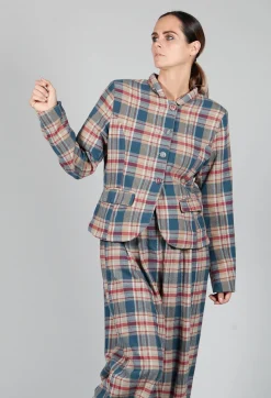 Amici Jackets^Cotton Plaid Cropped Jacket in Sand