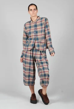 Amici Jackets^Cotton Plaid Cropped Jacket in Sand