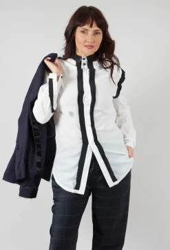 Umit Unal Shirts & Blouses^Cotton Shirt with Contrast Detail in White Black