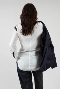 Umit Unal Shirts & Blouses^Cotton Shirt with Contrast Detail in White Black