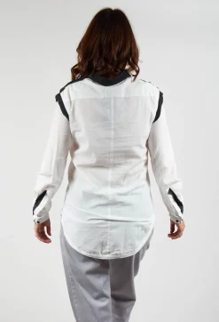 Umit Unal Shirts & Blouses^Cotton Shirt with Contrast Detail in White Black