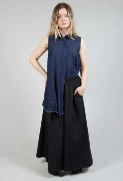 Amici Trousers^Cotton Wide Leg Trousers in Nero