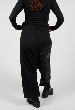 Rundholz Dip Trousers^Cotton Wide Leg Trousers in Black Print