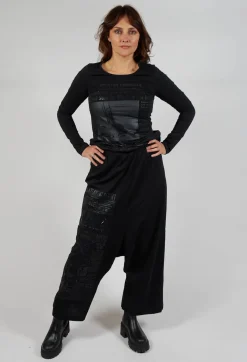 Rundholz Dip Trousers^Cotton Wide Leg Trousers in Black Print