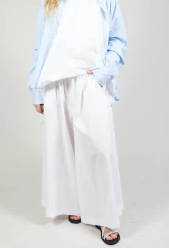 Amici Trousers^Cotton Wide Leg Trousers in Bianco