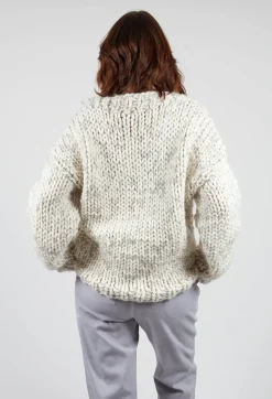 Umit Unal Jumpers^Cream and Grey Chunky Knit Jumper