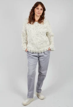 Umit Unal Jumpers^Cream and Grey Chunky Knit Jumper