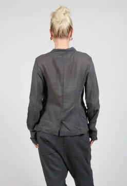 Rundholz Dip Jackets^Creased Effect Jacket in Coal Cloud Stiff