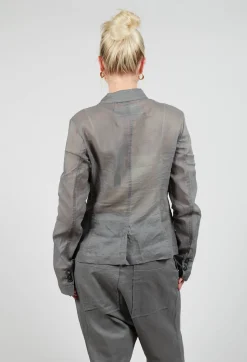 Rundholz Dip Jackets^Creased Effect Jacket in Pencil Cloud Stiff