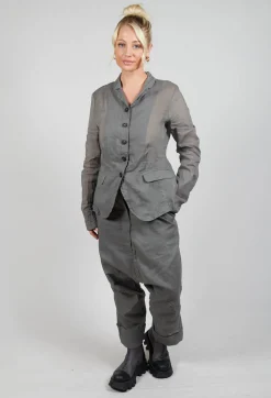 Rundholz Dip Jackets^Creased Effect Jacket in Pencil Cloud Stiff