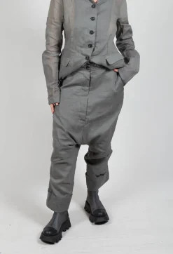 Rundholz Dip Trousers^Creased Effect Trousers in Pencil Cloud Stiff