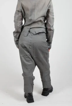 Rundholz Dip Trousers^Creased Effect Trousers in Pencil Cloud Stiff