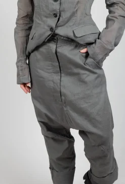 Rundholz Dip Trousers^Creased Effect Trousers in Pencil Cloud Stiff