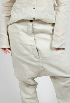 Rundholz Dip Trousers^Creased Effect Trousers in Eraser Stiff