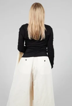 Isabel Benenato Tops^Crepe Interlock Shirt in Black