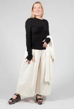 Isabel Benenato Tops^Crepe Interlock Shirt in Black