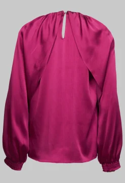Beatrice B Shirts & Blouses^Crepe Shirt in Metallic Pink