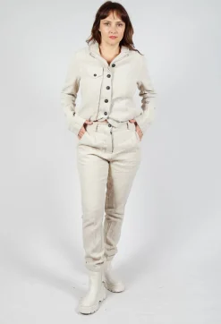 Rundholz Mainline Trousers^Crinkle Effect Trousers in Bone Mel