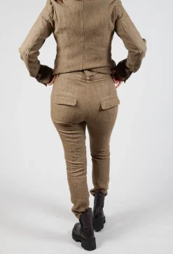 Rundholz Mainline Trousers^Crinkle Effect Trousers in Camel Mel