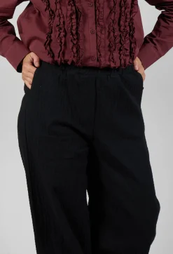 Amici Trousers^Crinkle Trousers in Black