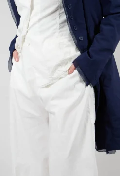 Rundholz Black Label Trousers^Cropped Balloon Trousers in Offwhite
