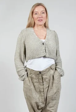 Rundholz Mainline Cardigans^Cropped Cardigan in Straw Cloud