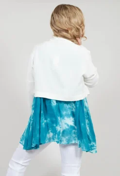Nijii Jackets^Cropped Cardigan with Pointed Collar in White