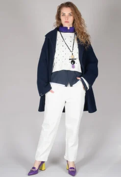 Umit Unal Shirts & Blouses^Cropped Cotton Shirt in Blue