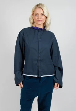 Umit Unal Shirts & Blouses^Cropped Cotton Shirt in Blue