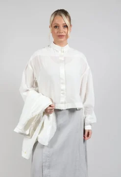 Umit Unal Shirts & Blouses^Cropped Cotton Shirt in Original White