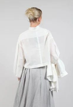 Umit Unal Shirts & Blouses^Cropped Cotton Shirt in Original White